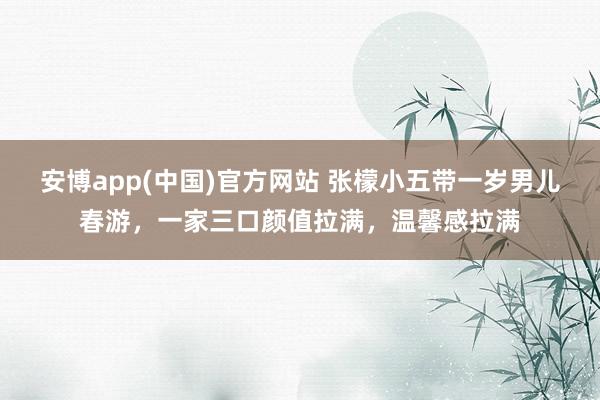 安博app(中国)官方网站 张檬小五带一岁男儿春游，一家三口颜值拉满，温馨感拉满