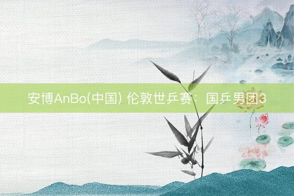 安博AnBo(中国) 伦敦世乒赛：国乒男团3