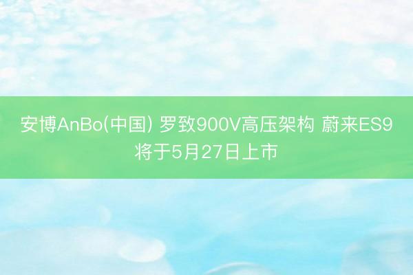 安博AnBo(中国) 罗致900V高压架构 蔚来ES9将于5月27日上市